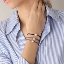 Elastic Bracelets|Majorica Adjustable Magenta Stretch Sifnos Bracelet With Pearl