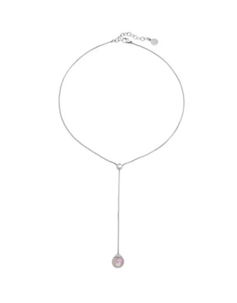 Pearl Chain Necklaces|Majorica Adjustable Steel Necklace Aura With Nuage Pearl