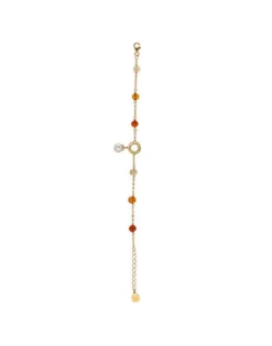 Chain Bracelets|Majorica Algaida Bracelet With Round Pearl And Amber Murano Glass