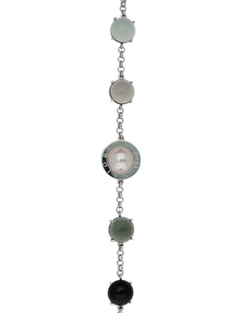 Chain Bracelets|Majorica Algaida Geometric Bracelet With Black Murano Glass