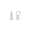 Pearl Hoop Earrings|Majorica Anneau Hoop Earrings 22Mm Silver With Pearl
