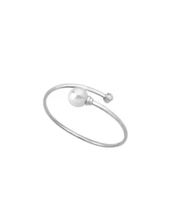 Bangle Bracelets|Majorica Bracelet Alina White Pearl