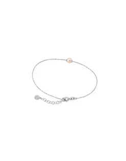 Chain Bracelets|Majorica Bracelet Cies Silver With Pink Pearl