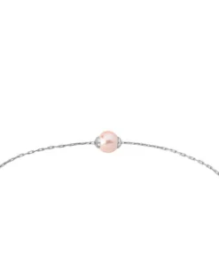 Chain Bracelets|Majorica Bracelet Cies Silver With Pink Pearl