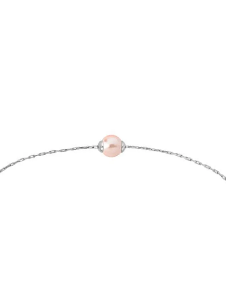 Chain Bracelets|Majorica Bracelet Cies Silver With Pink Pearl