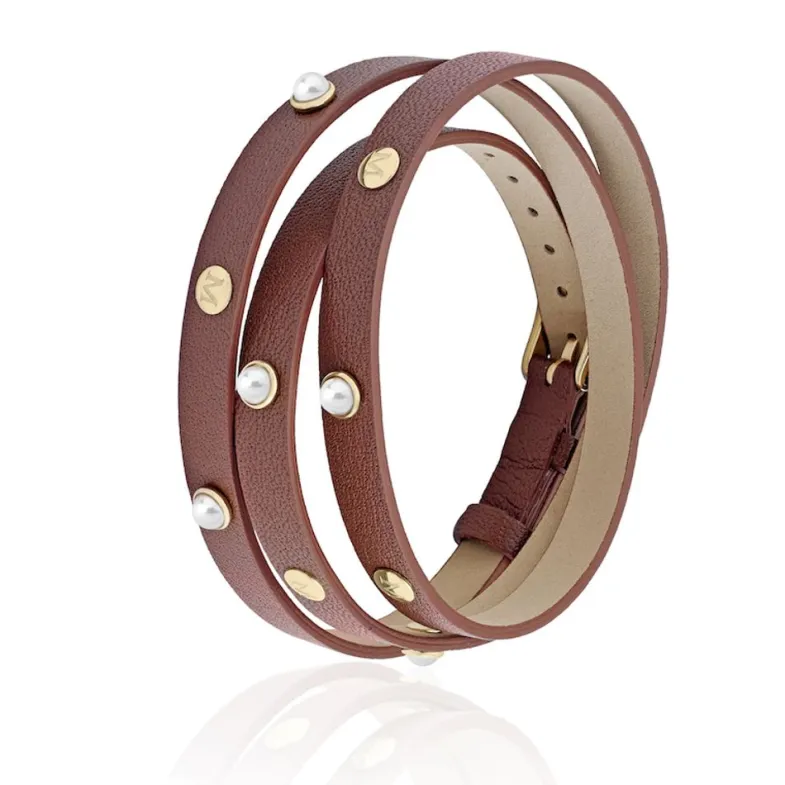 Golden Bracelets|Majorica Bracelet Duato Brown