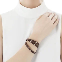 Golden Bracelets|Majorica Bracelet Duato Brown