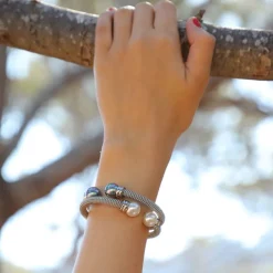Bangle Bracelets|Majorica Bracelet Tender Gray Pearl
