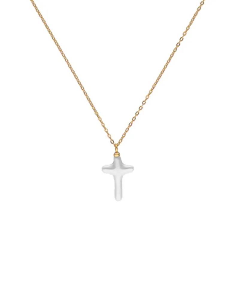 Gold Necklaces|Majorica Caelum Communion Necklace With Pearl Cross
