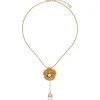 Gold Necklaces|Majorica Clavelina White Pearl Chain Necklace