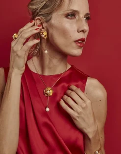 Gold Necklaces|Majorica Clavelina White Pearl Chain Necklace