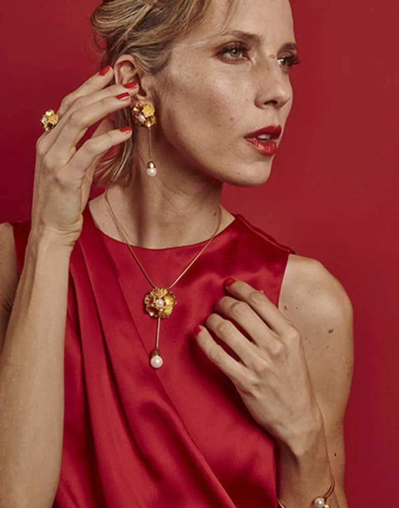 Gold Necklaces|Majorica Clavelina White Pearl Chain Necklace