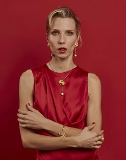Gold Necklaces|Majorica Clavelina White Pearl Chain Necklace