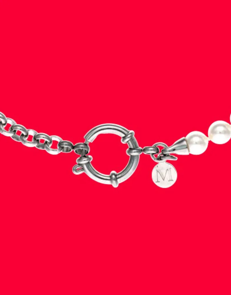 Long Pearl Necklaces|Majorica 70Cm Ibiza Necklace Combining Pearls And Steel