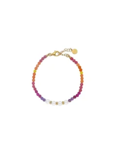 Golden Bracelets|Majorica Color Pop Sunset Bracelet With Gradient Stones And White Pearls