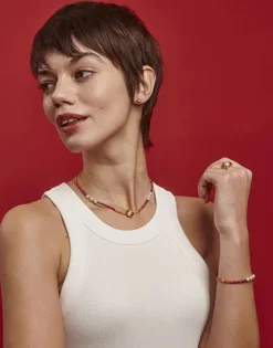 Necklaces With Stones|Majorica Color Pop Sunset Necklace With Gradient Stones And White Pearls