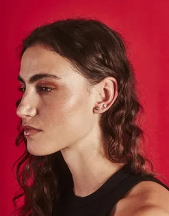 Piercings|Majorica Cos Collection Sun Earring With 4Mm Gray Pearl