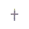 Pendant Chain|Majorica Crosses Collection Gold Pendant With Gray Pearl