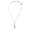 Pearl Chain Necklaces|Majorica Dafne Necklace With Mother-Of-Pearl Leaf Pendant