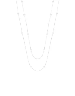 Long Pearl Necklaces|Majorica Dangle Necklace Strung With Round Pearls 160Cm