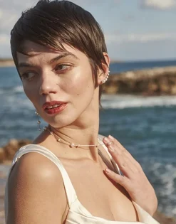Wedding Necklaces|Majorica Dangle Necklace Strung With Round Pearls 40Cm