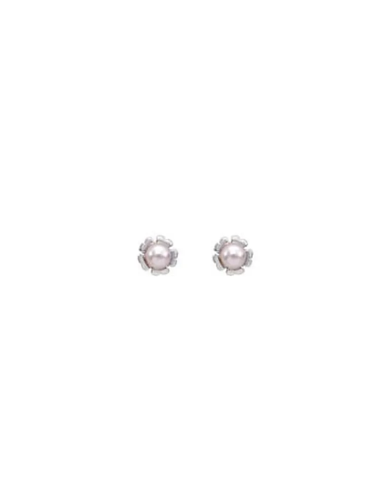 Short Earrings|Majorica Earrings Cies Silver With Pink Pearl 4Mm