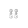 Bridal Earrings|Majorica Earrings Exquisite Pave