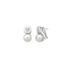 Tu & Yo Earrings|Majorica Earrings Exquisite Silver With 10Mm White Pearl And Zircons