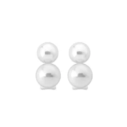 Short Earrings|Majorica Earrings Jour Silver With 7 And 9Mm White Pearls