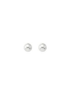 Pearl Stud Earrings|Majorica Earrings Lyra Golden Silver With 9Mm White Pearl