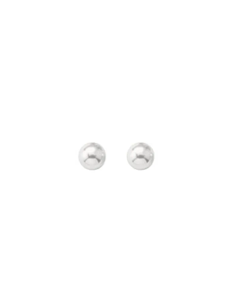 Pearl Stud Earrings|Majorica Earrings Lyra Golden Silver With 9Mm White Pearl