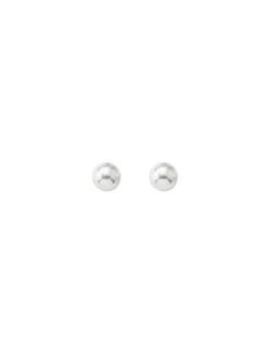 Pearl Stud Earrings|Majorica Earrings Lyra Gold Plated With 7Mm White Pearl