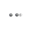 Pearl Stud Earrings|Majorica Earrings Lyra Silver With 8Mm Gray Pearl