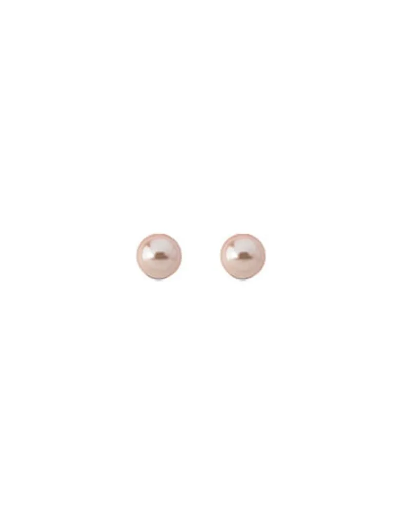 Pearl Stud Earrings|Majorica Earrings Lyra Silver With 8Mm Pink Pearl