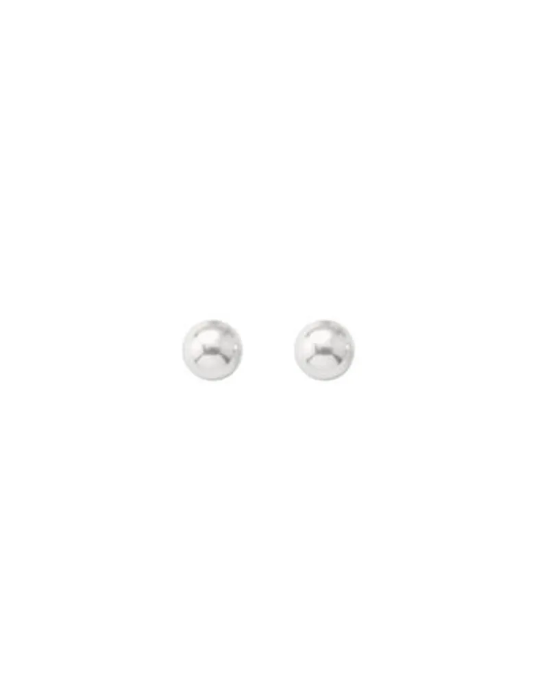 Pearl Stud Earrings|Majorica Earrings Lyra Silver With 8Mm White Pearl