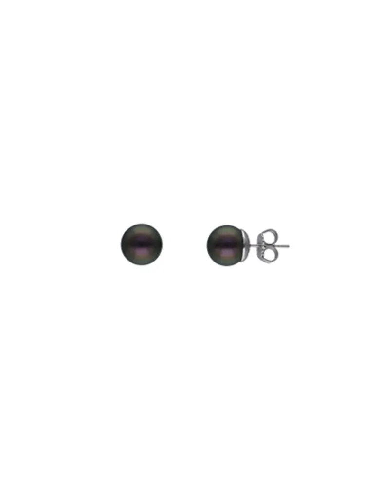 Pearl Stud Earrings|Majorica Earrings Lyra With 10Mm Tahiti Pearl