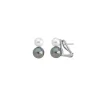 Short Earrings|Majorica Earrings Nuit White And Gray Pearls