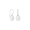 Pearl Drop Earrings|Majorica Earrings Tender Silver With 12Mm White Baroque Pearl