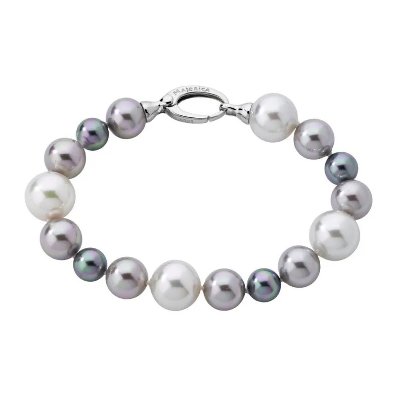 Silver Bracelets|Majorica Estela Multicolour Pearl Bracelet