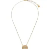 Pendants With Chain|Majorica Etna Necklace In Gold-Plated Silver And Round Pearl 37Cm