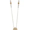 Pendants With Chain|Majorica Etna Necklace In Gold-Plated Silver