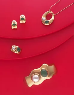 Pendants With Chain|Majorica Feme Chain Necklace With White Pearl And Green Agate