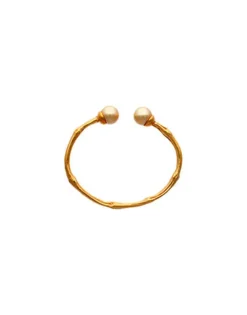 Bangle Bracelets|Majorica Golden Bamboo Adjustable Bracelet With Champagne Pearls