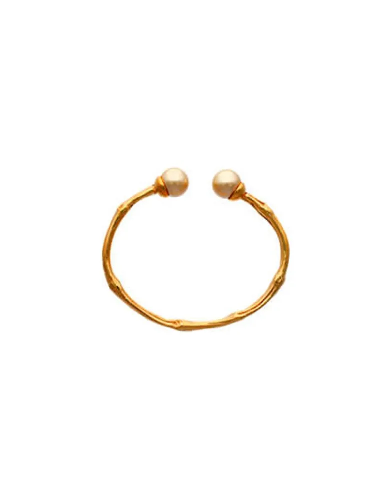 Bangle Bracelets|Majorica Golden Bamboo Adjustable Bracelet With Champagne Pearls
