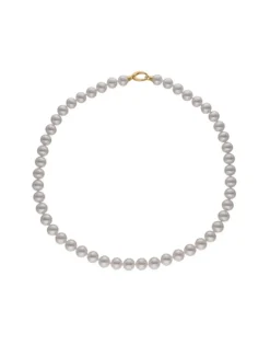 Long Pearl Necklaces|Majorica Golden-Plated Silver Necklace Lyra 10Mm 50Cm