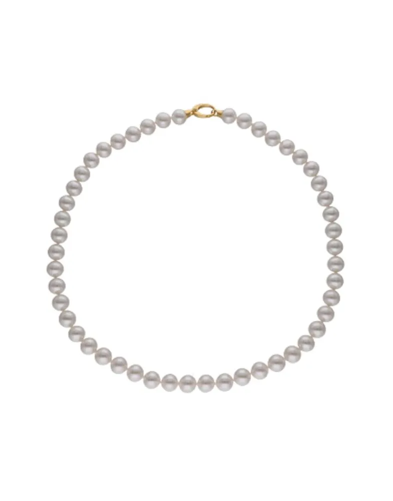 Long Pearl Necklaces|Majorica Golden-Plated Silver Necklace Lyra 10Mm 50Cm