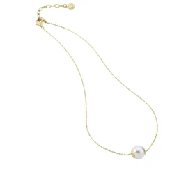 Pendants With Chain|Majorica Golden Silver Large Pendant Nuada 12Mm