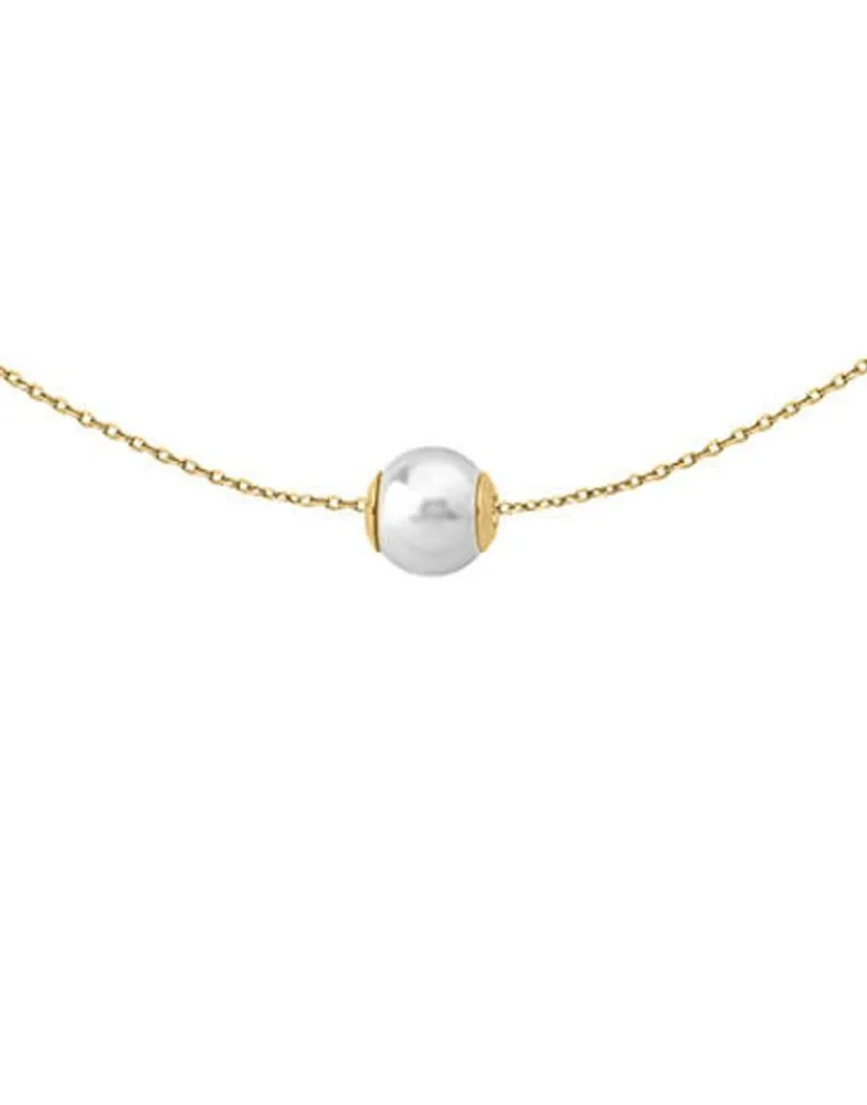 Pendants With Chain|Majorica Golden Silver Large Pendant Nuada 12Mm