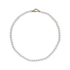 Long Pearl Necklaces|Majorica Golden Silver Necklace Lyra 7Mm 45Cm