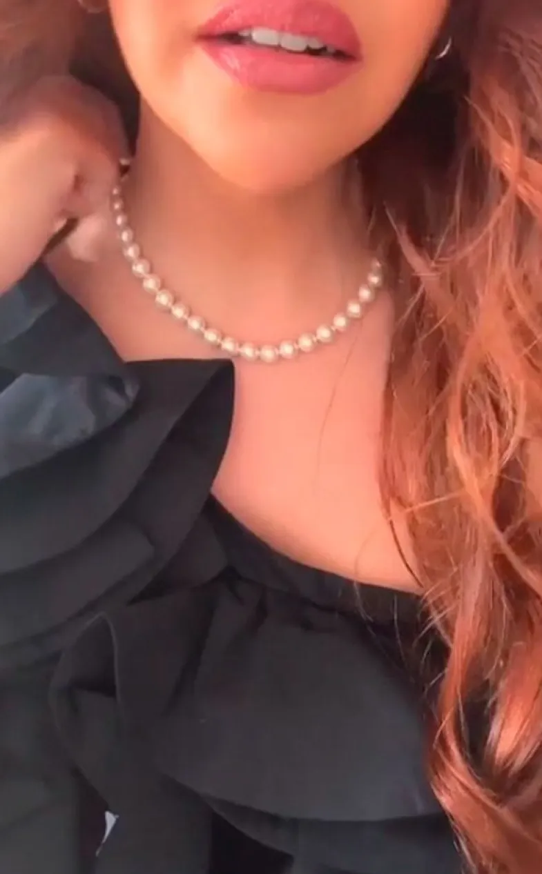 Long Pearl Necklaces|Majorica Golden Silver Necklace Lyra 8Mm 45Cm